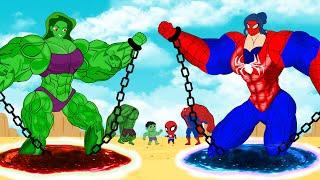 Evolution Of MUSCLE SHE HULK vs Evolution Of MUSCLE SPIDER GIRL : Returning From The Dead SECRET