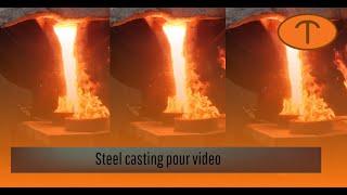 Pouring a steel casting at Temperform