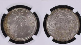 1 Rupee Silver Coin George VI, 1944 | NGC Coin