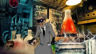 Mad scientist walking in lab Chromakey / Green Screen movie