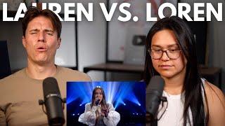 Chase and Melia react to Lauren Daigle And Loren Allred Perform "Thank God I Do" And "You Say"