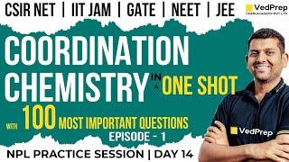 Coordination Chemistry | CSIR NET JUNE 2024 | Chemistry | IIT JAM | GATE | VedPrep Chem Academy