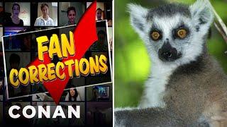 Fan Correction: That's A Tarsier, Not A Lemur! | CONAN on TBS