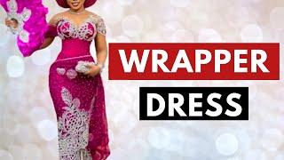 WRAPPER ILLUSION DRESS using GEORGE FABRIC | Cut & Sew | How to Make an Illusion Wrapper Dress Silem