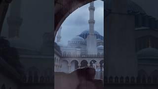 Mystic Rain Over Istanbul – A Moment at the Blue Mosque