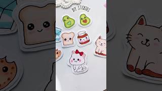 Diy stickers⁠/how to make stickers at home #artandcraft #handmade #art #diy #shorts #youtubeshorts