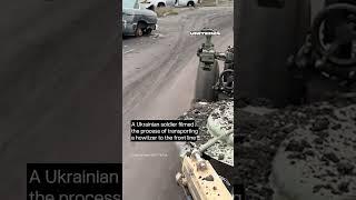 Howitzer Goes to Frontline. Ukrainian Soldier Shows the Process of Transporting Military Equipment