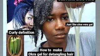 How to make/use okra gel for natural hair as a prepoo or detangeler