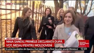 Maia Sandu, primele declarații după vot – mesaj important pentru moldoveni