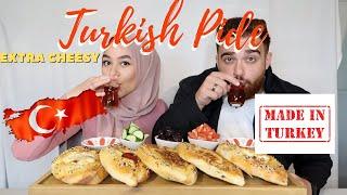 TURKISH FOOD | TURKISH PIDE MUKBANG