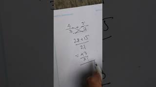 How to add any two fraction number within 2 second #mathtricks#mathideas#vedicmethod