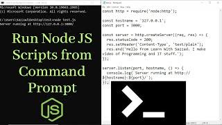 How to Run Node JS Scripts from Command Prompt | Run Node JS in CMD | Run Node Server Command Line