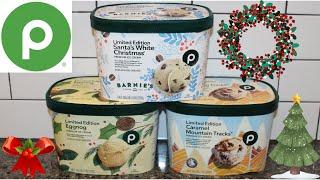 Publix Ice Cream: Santa’s White Christmas, Eggnog & Caramel Mountain Tracks Review