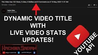 Title of this Video is Dynamic via YouTube API! [165 views as of 26 Jul, 2020 10:33 AM]