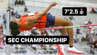 Dontavious Hill Jumps 2.20m | 7’2.5 at 2022 SEC Indoor Track Championships | High Jump Competition