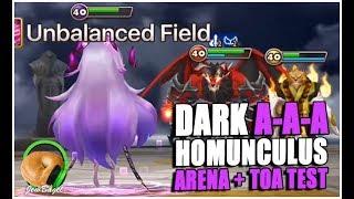 SUMMONERS WAR : Dark Homunculus A-A-A Build Arena + ToA Hard Test