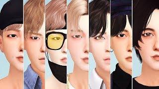 BTS  RM, JIN, SUGA, J-HOPE, JIMIN, TAEHYUNG & JUNGKOOK  Sims 4 CAS