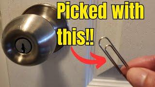 DIY how to pick a lock with paperclips