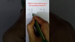 Find smallest fraction  Math infinity hk #fraction #shorts #maths #viral