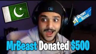 MrBeast Donating $500 To A Pakistani Streamer