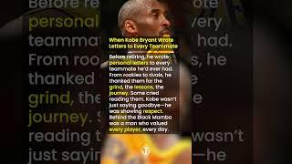When Kobe Bryant Wrote Letters to Every Teammate