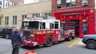 FDNY FIGHTING FORTY FOUR Returns Awesome Engine 44 At Quarters NYC #fdny #firefighter #firetruck