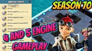 Boom Beach Warships Season 70 [4 And 5 Engine Room Attacks Rank 17-18??]