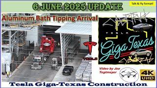 Aluminum Bath Tipping, Vault Construction & S Entrance Stain! 6 June 2025 Giga Texas Update(07:15AM)