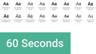 Web Fonts in 60 Seconds