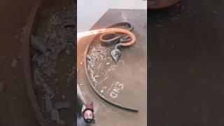 Blacksmith bending steel around a jig.#blacksmith #satisfying #handmade