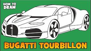 How to draw supercar Bugatti Tourbillon 2026