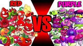 Team PURPLE vs RED-ORANGE Plants - Who Will Win? - PvZ 2 Team Plant vs Team Plant