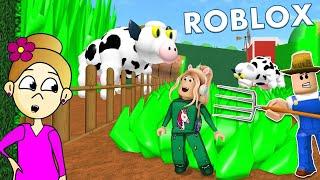 РОБЛОКС ПОБЕГ ИЗ ФЕРМЫ с гигантскими КОРОВАМИ  ROBLOX Escape The Farm Obby