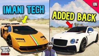 NEW Imani Tech Cars + 26 Cars ADDED BACK | GTA Online