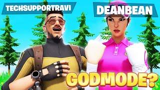 I secretly used GOD MODE in a 1v1 BUILD BATTLE Vs DeanBean in Fortnite! (RAGE)