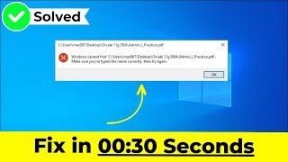 Windows Cannot Find Make Sure You Typed the Name Correctly and Then Try Again FIX 2024