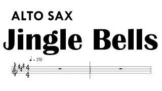 Jingle Bells Alto Sax Sheet Music Backing Track Partitura  #christmas #carol #pasko