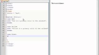 PHP Lesson 16 - The Switch and Case Statement in PHP