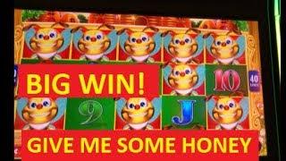 I WANT THE HONEYPOT!!!!! BIG WINS!!! LUCKY HONEYCOMB TWIN FEVER SLOT!!! POKIES!!!