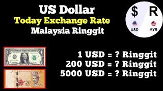 US dollar exchange rate malaysia ringgit today | what is the rate of dollar to ringgit | USD to MYR