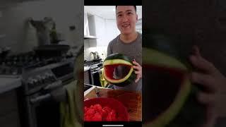 Watermelon Shark KNIFE SKILLS #shorts