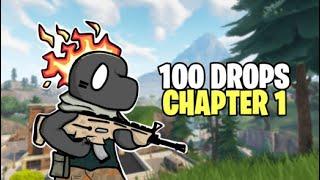 I Dropped Fortnite Chapter 1 100 Times And This is What Happened