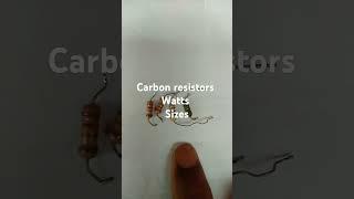 carbon resistors finding watt through size #short #resistor #electronics