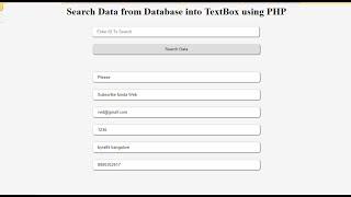 how to search data from database in textbox using PHP MySql