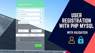 User Registration Form with PHP and MySQL with Validation