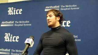2011 Rice-Tulsa postgame press briefing -- DB Paul Porras