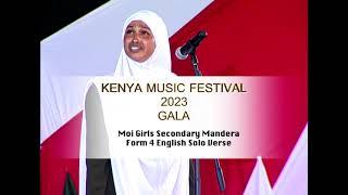 Gala 2023 Moi Girls Mandera English Solo Verse