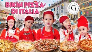 QAIREEN KIRANA BIKIN PIZZA ITALIA BARENG LEIKA DAN DINAR  SIAPA YANG PIZZA NYA GOSONG ??