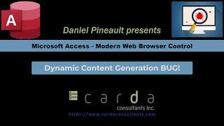 Microsoft Access - Modern Web Browser Control - Dynamic Content BUG