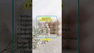 Diyet Sabah kahvaltı önerisi Frambuğazlı Bulgur Lapası.